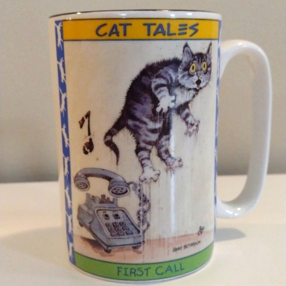 First Call Cat Tales Gary Patterson Westwood 8 0z Mug Vintage NWT 1998